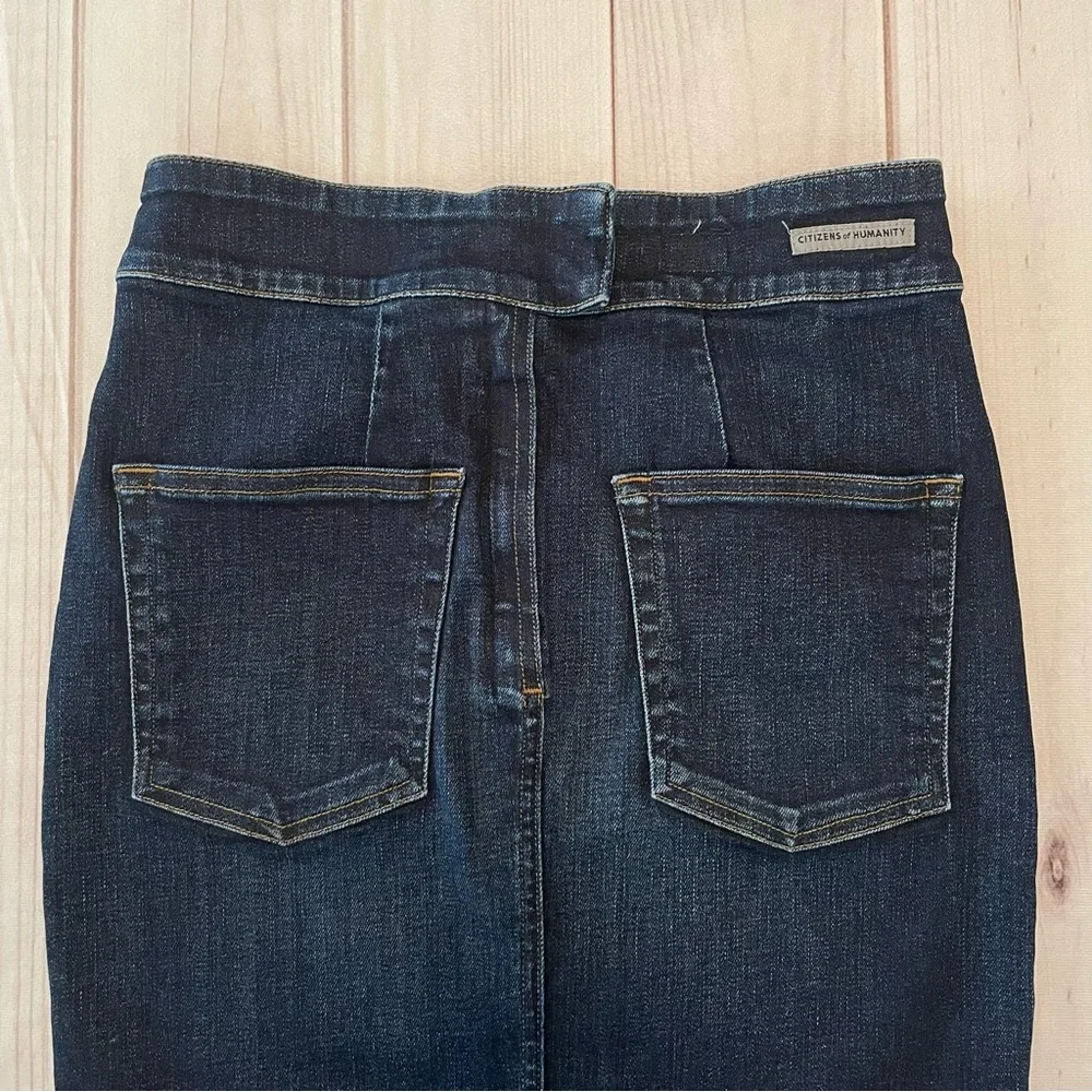 Citizens of Humanity Karmen Pencil Denim Skirt Women’s 25 Blue Dark Wash Career - Picture 8 of 16